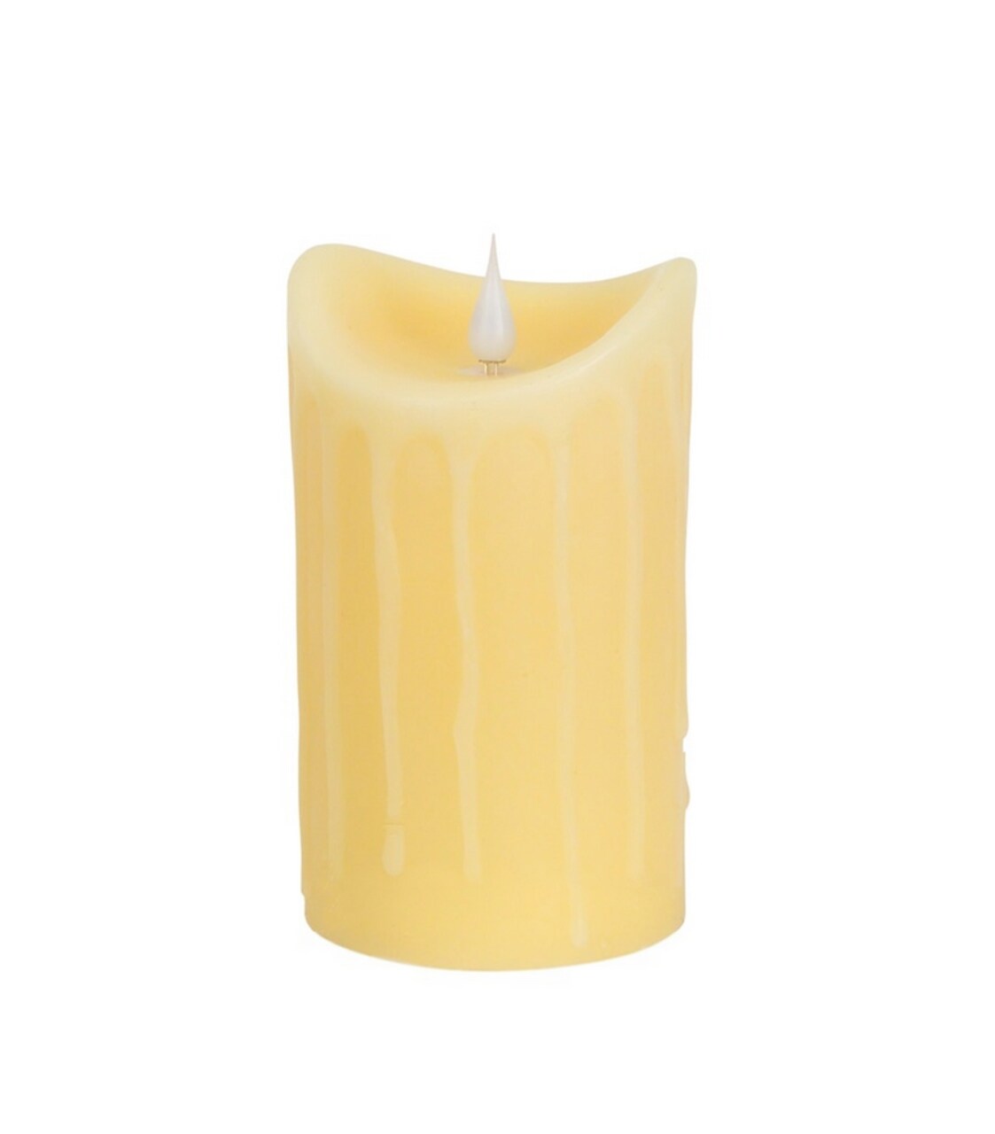 Melrose 5" Pre-Lit Ivory Battery Operated Flameless LED Pillar Candle